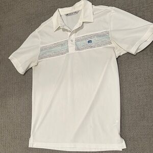 Travis Mathew Men's White Golf Polo Shirt